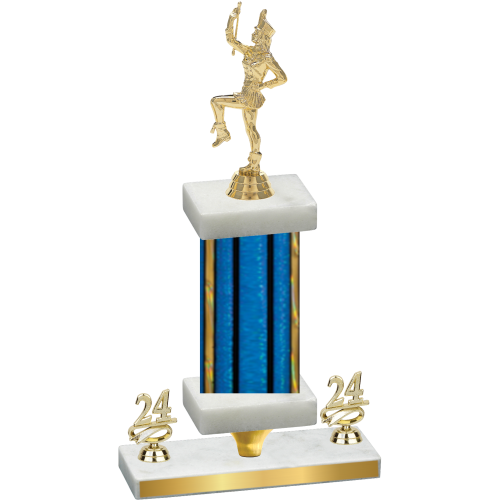 Premium Single Blue Glacier Year Majorette Trophy