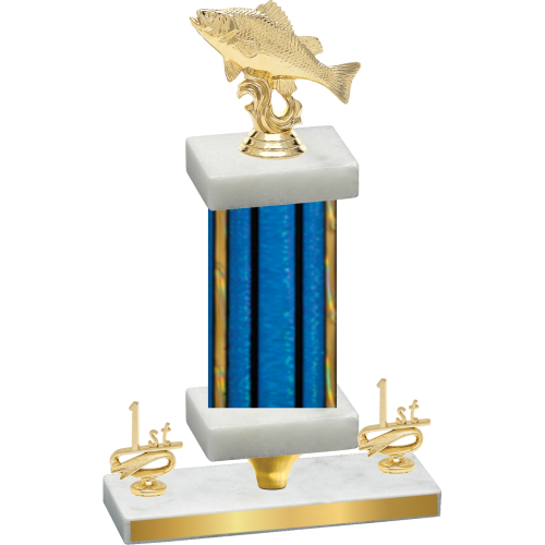 Premium Single Blue Glacier First Place Fishing Trophy