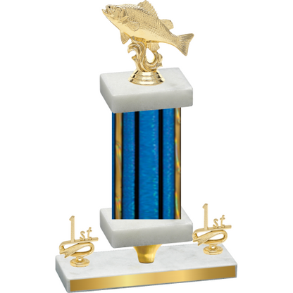 Premium Single Blue Glacier First Place Fishing Trophy