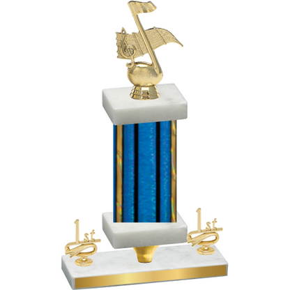 Premium Single Blue Glacier First Place Music Trophy