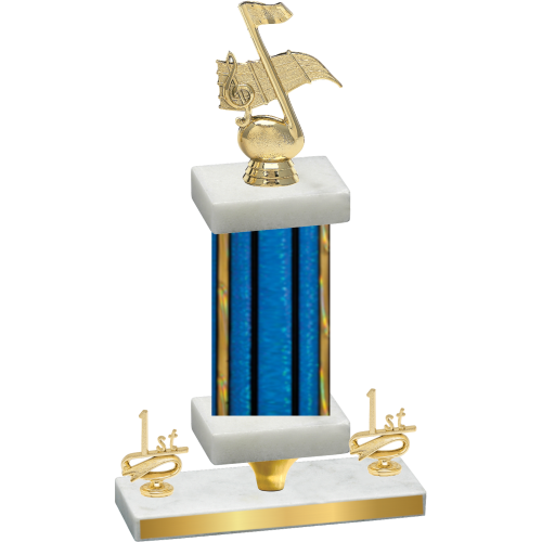 Premium Single Blue Glacier First Place Music Trophy