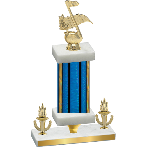 Premium Single Blue Glacier Victory Music Trophy