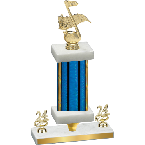 Premium Single Blue Glacier Year Music Trophy