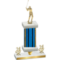 Premium Single Blue Glacier Year Golf Trophy