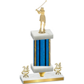 Premium Single Blue Glacier Year Golf Trophy