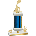 Premium Single Blue Glacier First Place Golf Trophy