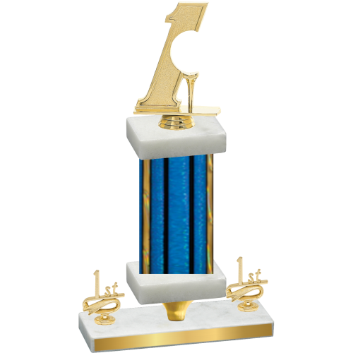 Premium Single Blue Glacier First Place Golf Trophy