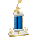 Premium Single Blue Glacier Second Place Golf Trophy