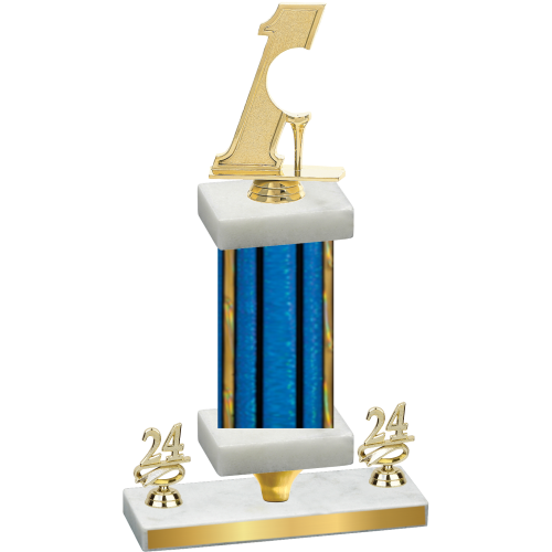 Premium Single Blue Glacier Year Golf Trophy