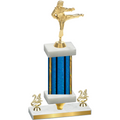 Premium Single Blue Glacier Year Karate Trophy