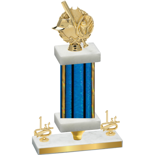 Premium Single Blue Glacier First Place Baseball Trophy