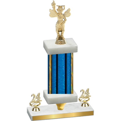 Premium Single Blue Glacier Year Academics Trophy