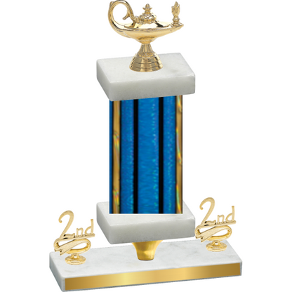 Premium Single Blue Glacier Second Place Academics Trophy