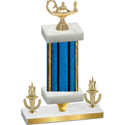 Premium Single Blue Glacier Victory Academics Trophy