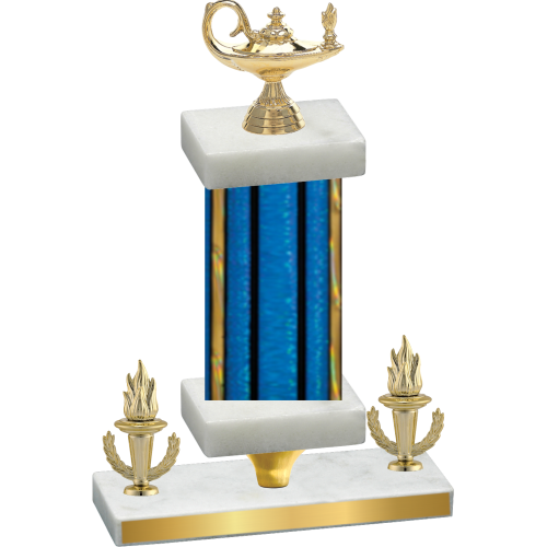 Premium Single Blue Glacier Victory Academics Trophy