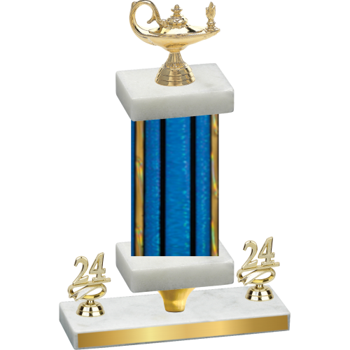 Premium Single Blue Glacier Year Academics Trophy