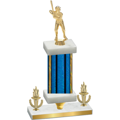 Premium Single Blue Glacier Victory Baseball Trophy