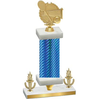 Premium Single Blue Carbon Fiber Victory Tennis Trophy
