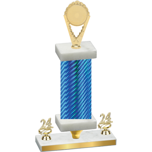 Premium Single Blue Carbon Fiber Year Insert Trophy