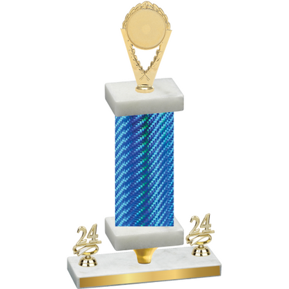 Premium Single Blue Carbon Fiber Year Insert Trophy