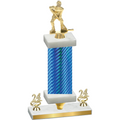 Premium Single Blue Carbon Fiber Year Hockey Trophy