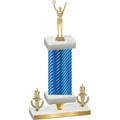 Premium Single Blue Carbon Fiber Victory Victory Trophy
