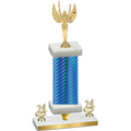 Premium Single Blue Carbon Fiber Year Victory Trophy
