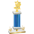 Premium Single Blue Carbon Fiber First Place Pickleball Trophy
