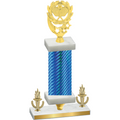 Premium Single Blue Carbon Fiber Victory Pickleball Trophy