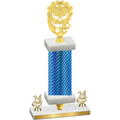 Premium Single Blue Carbon Fiber Year Pickleball Trophy