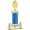 Premium Single Blue Carbon Fiber Victory Pickleball Trophy