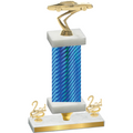 Premium Single Blue Carbon Fiber Second Place Cars Trophy