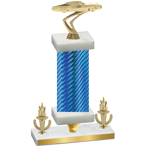 Premium Single Blue Carbon Fiber Victory Cars Trophy