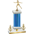 Premium Single Blue Carbon Fiber Victory Skater Trophy