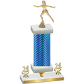 Premium Single Blue Carbon Fiber Year Skater Trophy