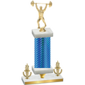 Premium Single Blue Carbon Fiber Victory Weights Trophy