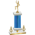 Premium Single Blue Carbon Fiber Victory Majorette Trophy