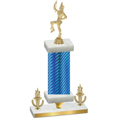 Premium Single Blue Carbon Fiber Victory Majorette Trophy