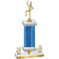 Premium Single Blue Carbon Fiber Year Majorette Trophy