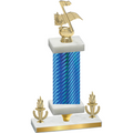 Premium Single Blue Carbon Fiber Victory Music Trophy