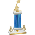 Premium Single Blue Carbon Fiber Victory Golf Trophy