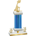 Premium Single Blue Carbon Fiber Year Golf Trophy