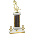 Premium Single Black Glacier Victory Football Trophy