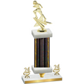 Premium Single Black Glacier Year Football Trophy