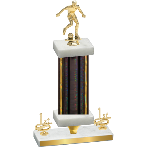 Premium Single Black Glacier First Place Soccer Trophy