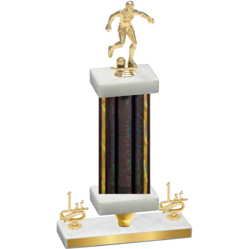 Premium Single Black Glacier First Place Soccer Trophy