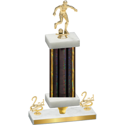 Premium Single Black Glacier Second Place Soccer Trophy
