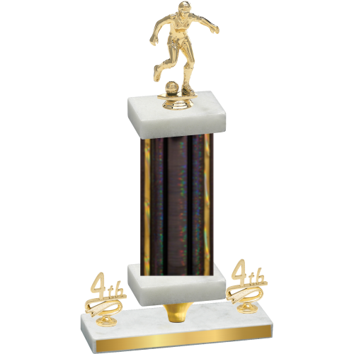 Premium Single Black Glacier Fourth Place Soccer Trophy