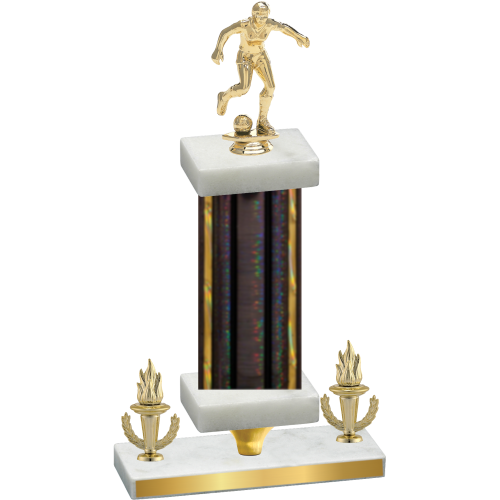 Premium Single Black Glacier Victory Soccer Trophy
