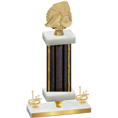 Premium Single Black Glacier First Place Soccer Trophy